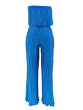 EVE Solid Color Wrap Chest Press Palted Pants Suit ZDF-31339