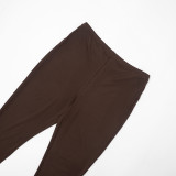 EVE Solid Color Wrap Chest Top Two Piece Pants Set GDSF-D25ST541