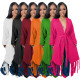 EVE Solid Color Tassel Sweater Coats TR-1220