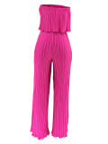 EVE Solid Color Wrap Chest Press Palted Pants Suit ZDF-31339