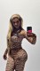 EVE Letter Print Leopard Hooded Pants Suit SHD-9956