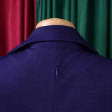 EVE Plus Size Solid Color Long Sleeve Midi Dress GATE-615