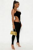 EVE Hollow Out Sling Tight Jumpsuit SHD-9600