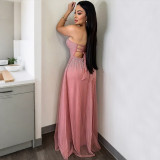 EVE Sexy Hot Drill Tie Up Sling Evening Dress CYA-902059