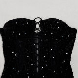 EVE Sexy Hollow Out Sequin Bandage Dress NY-3865