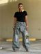 EVE Plus Size Star-Printed Leopard Patchwork Denim Jeans GYLN-8122