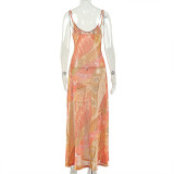 EVE Print Sling Backless Maxi Dress GJYO-303860