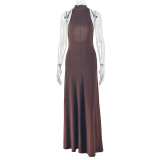 EVE Sleeveless Solid Color Maxi Dress GJYO-303723