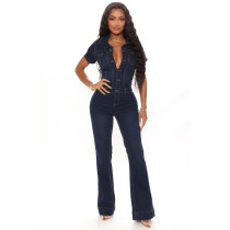 EVE Plus Size Fashion Casual Denim Jumpsuit LX-3532