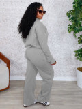 EVE Long Sleeve Solid Color Two Piece Pants Set SH-391434