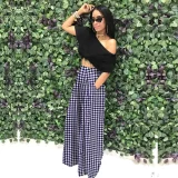 EVE Plus Size Print Loose Wide Leg Pants SH-390198