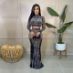 EVE Hot Drill Long Sleeve Two Piece Skirts Set SH-390227
