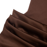 EVE Solid Color Sling Square Neck Maxi Dress GSZM-D25DS511