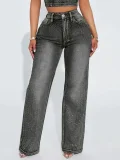 EVE Hot Drill Straight Jeans SH-391414