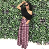 EVE Plus Size Print Loose Wide Leg Pants SH-390198