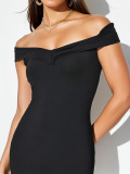 EVE One Shoulder Solid Color Maxi Dress GZJF-10152