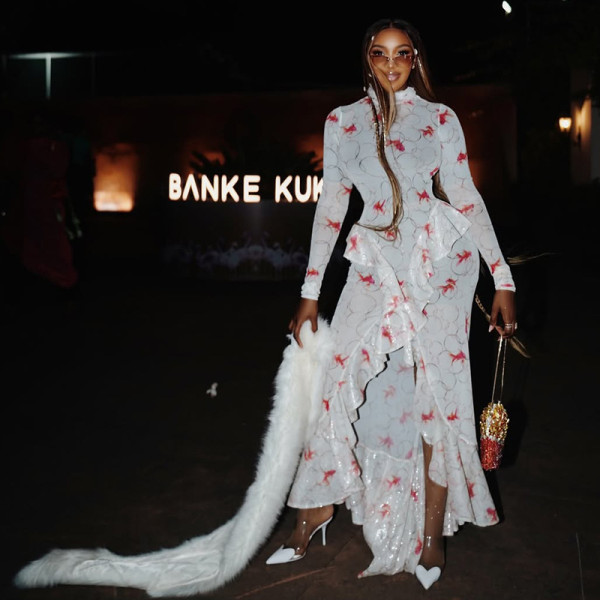EVE Print Long Sleeve Ruched Ruffles Maxi Dress GJYO-303710