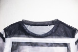 EVE Mesh Print Long Sleeve T Shirt GJYO-0128917