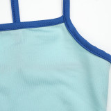 EVE Solid Color Sleeveless Two Piece Skirts Set  GAXB-D001ST
