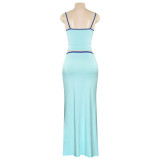 EVE Solid Color Sleeveless Two Piece Skirts Set  GAXB-D001ST
