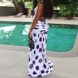 EVE Print Sleeveless Irregular Split Maxi Dress GJYO-303218