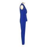 EVE Sleeveless Vest Blazer Two Piece Pants Set AIL-032
