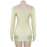 EVE Off Shoulder Backless Mini Dress GAXB-D005DS