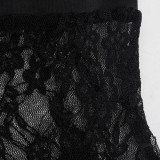 EVE Lace Patchwork Sleeveless Tube Top Maxi Dress GAXB-A508DS