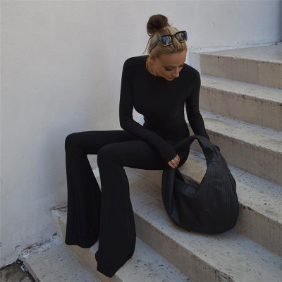 EVE Sexy Backless Long Sleeve Flare Jumpsuit GJYO-003871