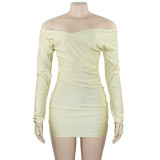 EVE Off Shoulder Backless Mini Dress GAXB-D005DS