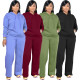 EVE Fleece-Lined Hoodie Sweatshirt Casual Two-Piece Pants Set BLX-63010