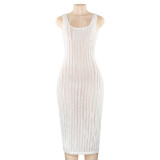 EVE Solid Color Sleeveless Maxi Dress GAXB-A616DS