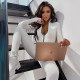EVE Solid Color Zipper Tight Jumpsuit GJYO-003990