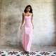 EVE Solid Color Bow-tie Backless Maxi Dress FL-25275