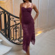EVE Lace Backless Sling Maxi Dress FL-25468