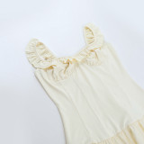 EVE Sleeveless Solid Color Sling Mini Dress FL-25273