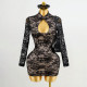 EVE Lace Hollow Out Mini Dress GHYX-5108
