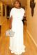 EVE Solid Color Press Pleated Maxi Dress GMYU-11045