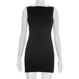 EVE Sleeveless Hollow Out Mini Dress GSZM-D25DS593