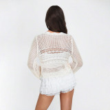 EVE Long Sleeve Knits Hollow Out Cardigan Coat GMJF-50173