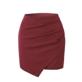 EVE Solid Color Irregular Stack Pleated Skirt ANDF-WW6505/WW6508