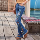 EVE Embroidered Flared Jeans GXJF-6003