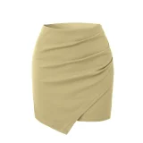 EVE Solid Color Irregular Stack Pleated Skirt ANDF-WW6505/WW6508