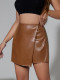 EVE Flap PU Leather Zipper Culottes ANDF-7920
