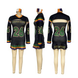 EVE Letter Print Long Sleeve Sport Mini Dress SFY-835