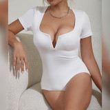 EVE V Neck Long Sleeve Bodysuit YMYF-9263