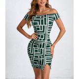 EVE One Shoulder Print Mini Dress YMYF-9319
