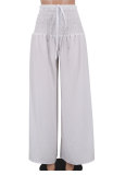EVE Solid Color Loose Casual Ice-Silk Pants XHXF-8636