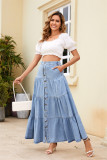 EVE Loose Denim Long Skirt GYAN-055