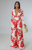 EVE Long Sleeve Print Two Piece Pants Set XHXF-8635
